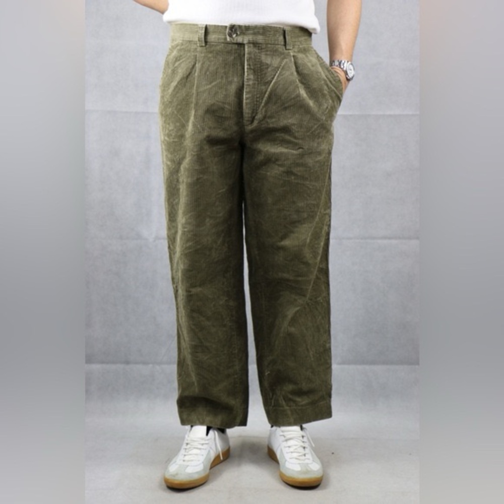 Vintage 90s TOMMY HILFIGER Green Corduroy Pants Mens